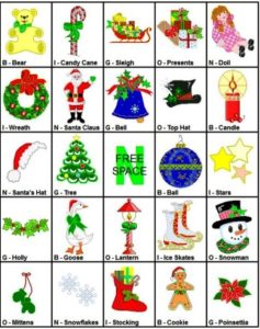 christmas bingo