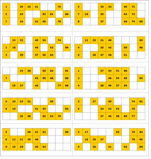 Free Printable Bingo Card 8 - 90 Ball Bingo | Ladies Kitty